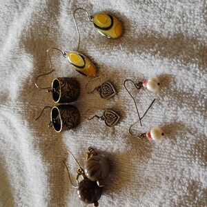 Lot of 5 Pierced Earrings